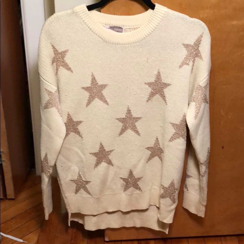 Star Print Chunky Sweater